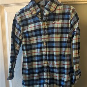 Vineyard Vines Classic Plaid Kids Button-Down Flannel Shirt 3T